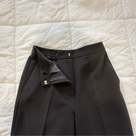 Zara Black Cropped Culottes Women’s Medium Wide Leg Dress Pants Like New - Picture 6 of 14